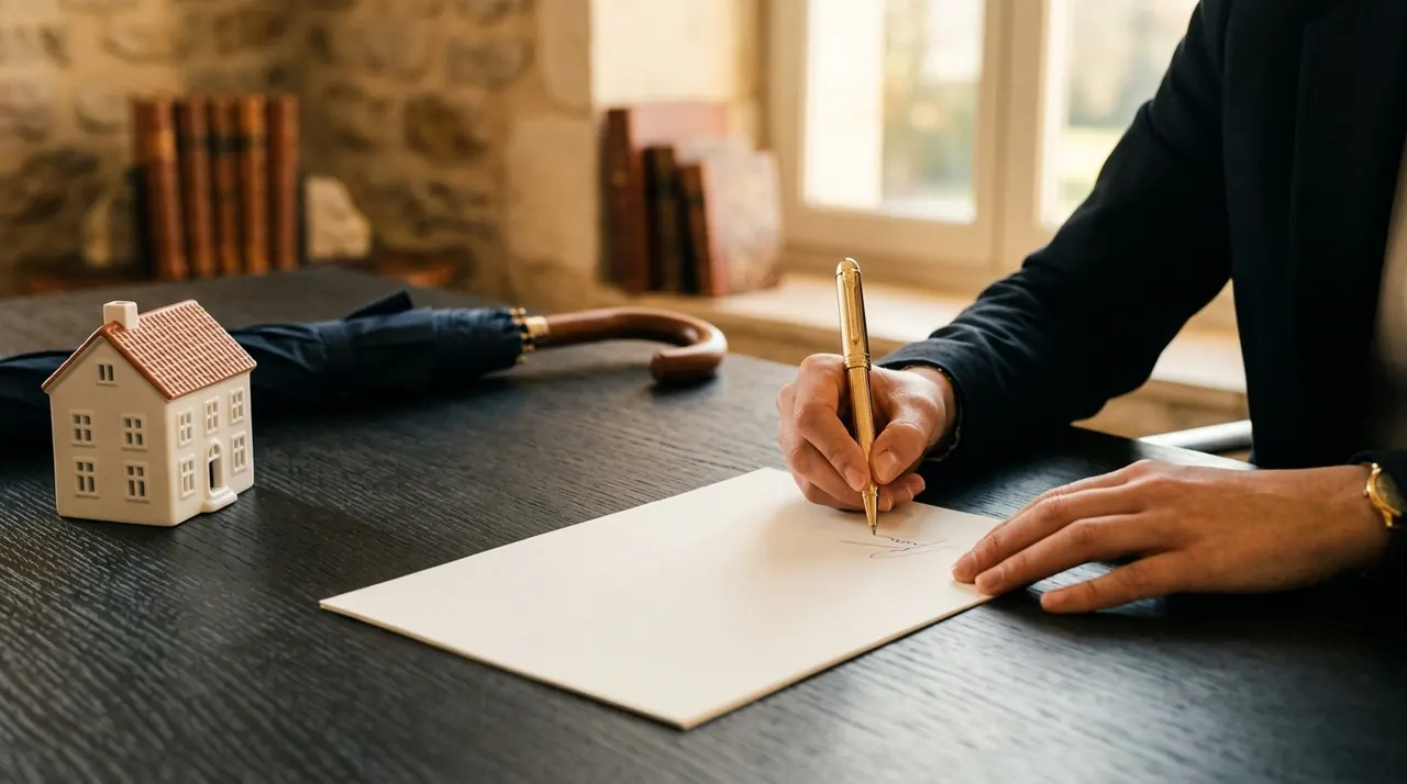 Offre de prêt et documents d’assurance sur le bureau d’AJO Courtage